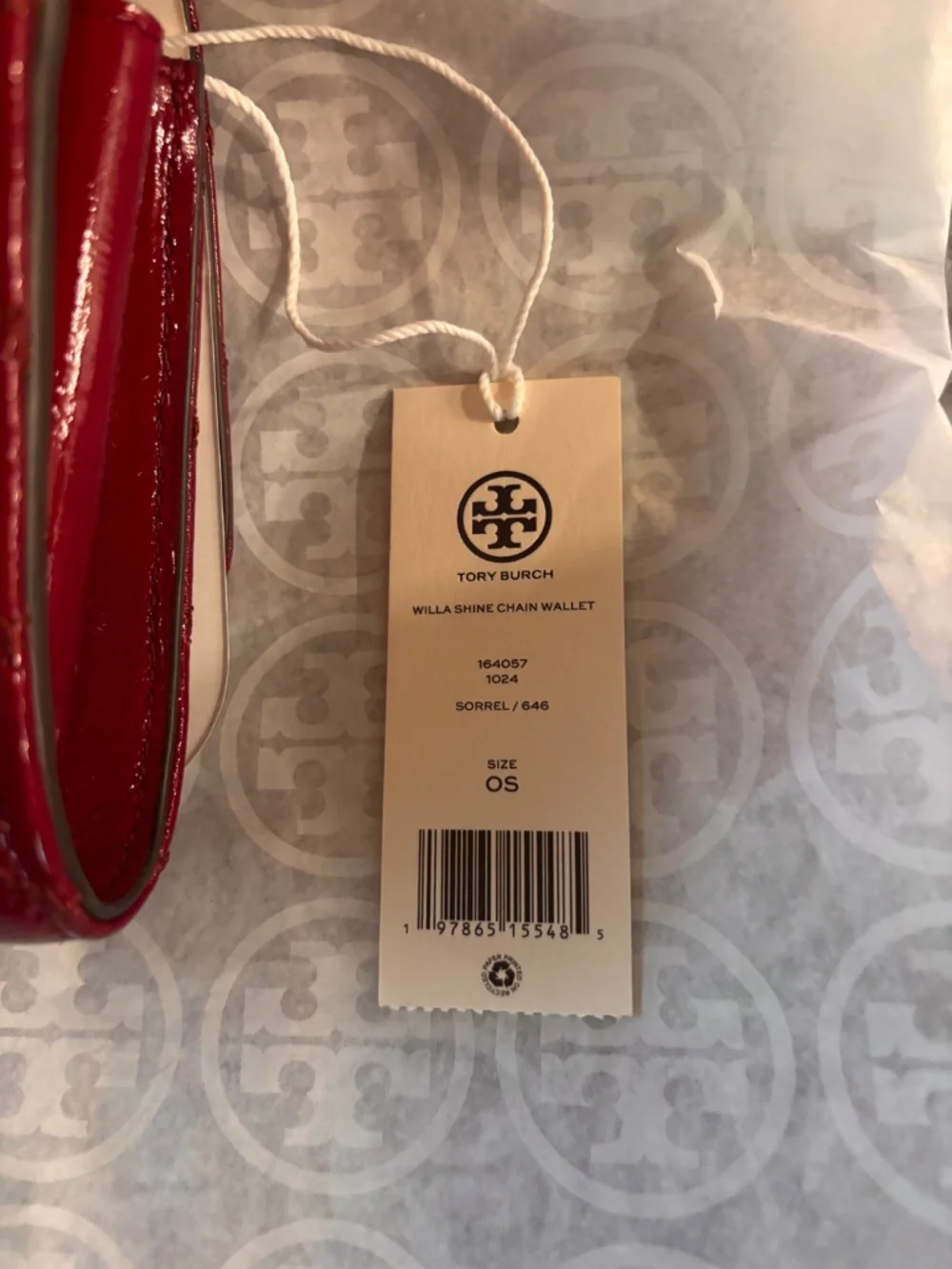 Tory Burch Willa Shine bag in Sorrel NWT
